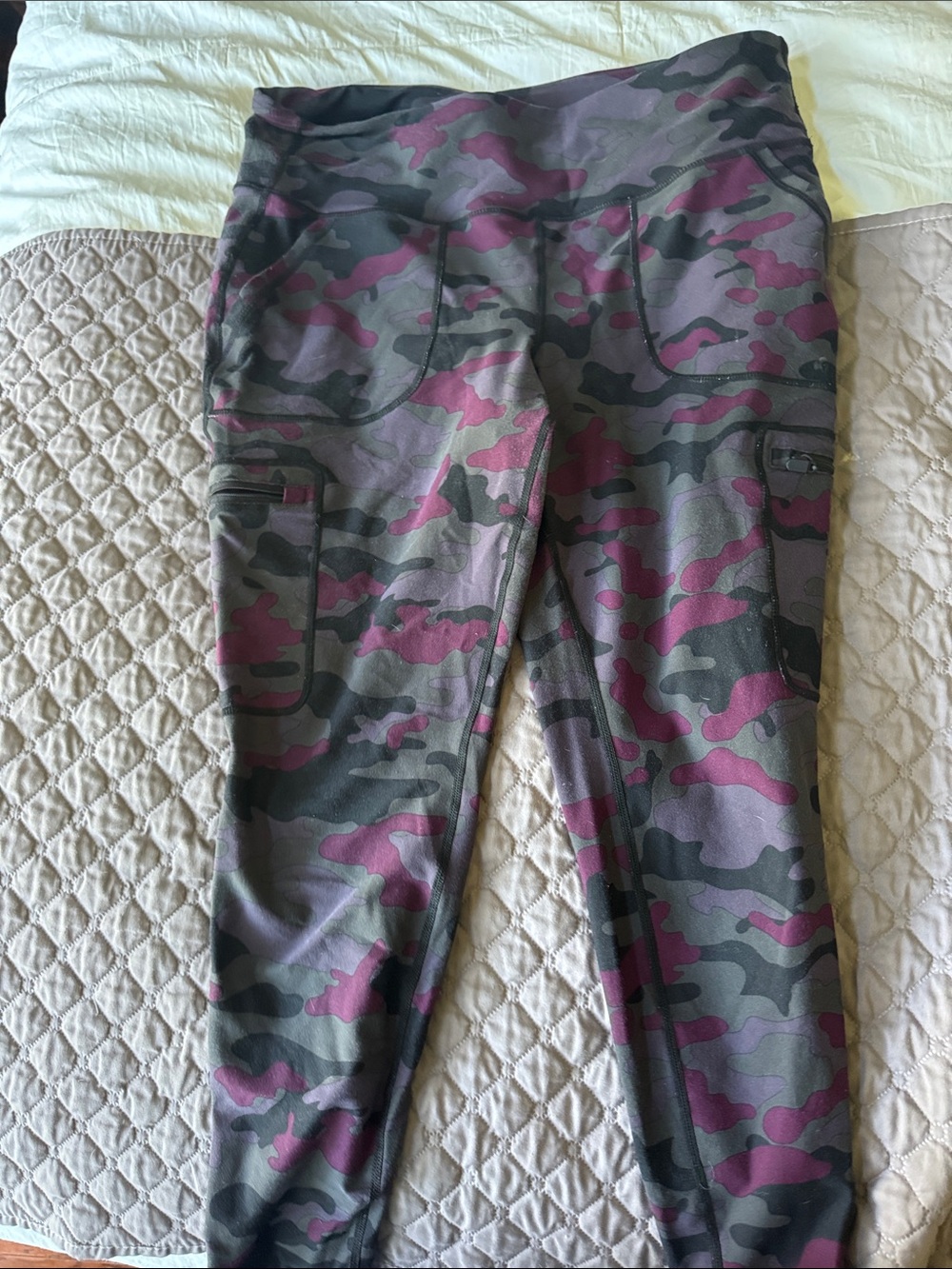 torrid Purple and Gray Camo Cargo Leggings